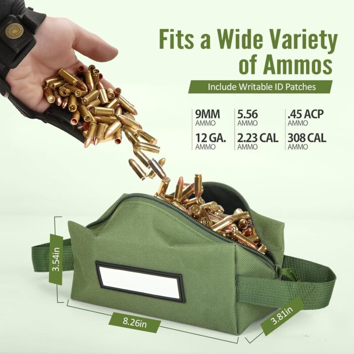 4Pcs Ammo Bag Ammo Pouches, Professional Ammo Storage Bag Carrier Bag, Waterproof and Durable, Used As Ammo Bags/Box/Can/Case/Loose Sacs for Rifle Carbine Pistol Hunting Shooting Range Gear - Image 2