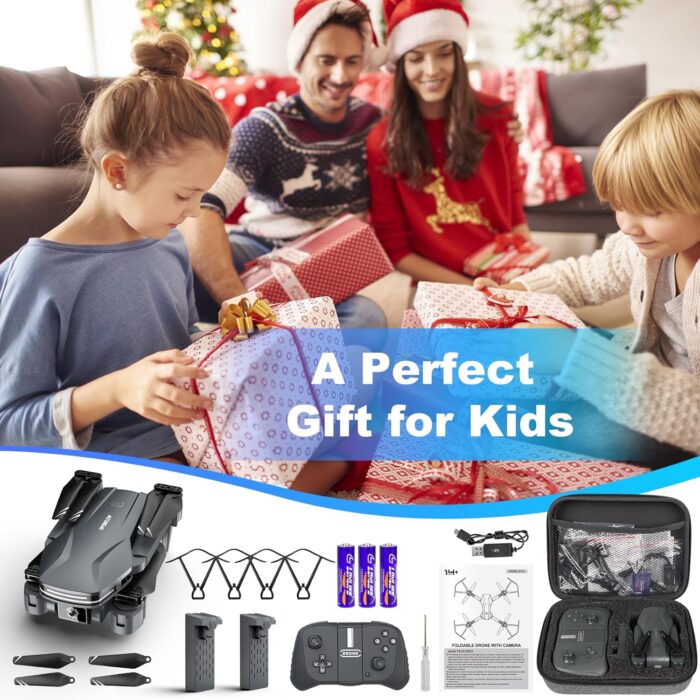 Drones with Camera for Adults 1080P HD Foldable Drone with Carrying Case Drones for Kids with One Key Take Off/Land, 3 Speed Mode, 360° Flip S101 - Image 6
