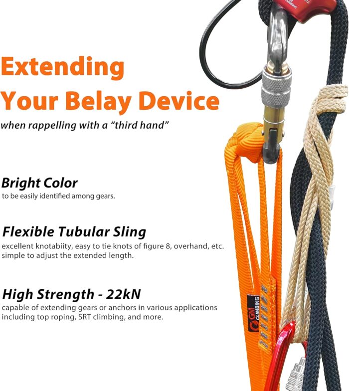 GM CLIMBING 16mm Nylon Sling Runner 22kN / 4950lbf CE UIAA Certified - Image 3