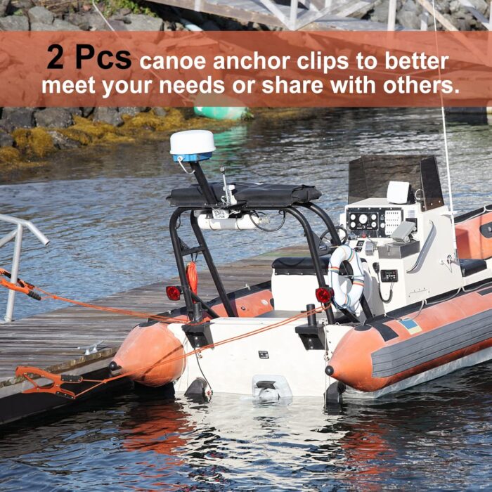 Kayak Anchor Grip - Stainless Steel Boat Anchor with 5mm Paracord, Kayak Accessories Canoe Equipment Brush Clamp Anchor with Teeth for Fishing Boating Camping - Image 6