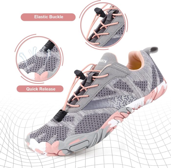 Hike Barefoot Shoes Women Men Non-Slip Healthy Barefoot Shoes Womens Mens Breathable Fashion Trail Rnning Hiking Shoe Womens Mens Wide Toe Zero Drop Shoe - Image 2