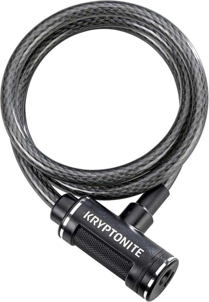 Kryptonite Bike Lock Cable, 6ft. x 12mm Braided Steel Cable Anti-Theft Security Bicycle Lock with Keys for Outdoor Equipment, Bicycles, Scooters, Fence, Gate,Black - Image 4