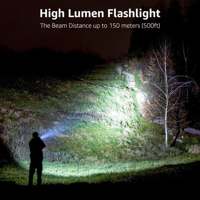 Lighting EVER LED Flashlights High Lumens, Small Flashlight, Waterproof, Adjustable Focus Flash Light for Outdoor, Emergency, AAA Batteries Included, Tactical & Camping Accessories - Image 2