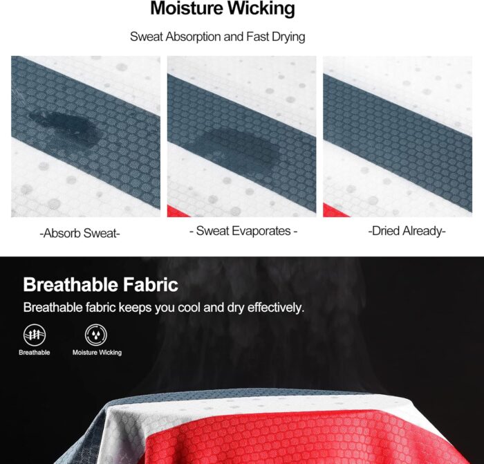INBIKE Mens Cycling Jersey 3 Rear Pockets Moisture Wicking Short Sleeve Quick Dry Reflective Biking Shirts - Image 3