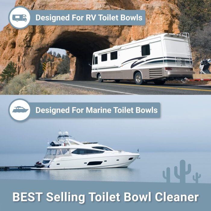Unique Scrub-It RV Toilet Bowl Cleaner Liquid - Helps Remove Stink, Stains and Debris - Safe on All Toilet Types (24 oz) - Image 4