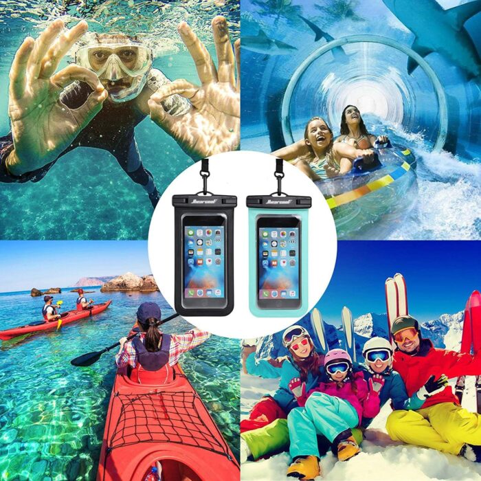 Hiearcool Waterproof Phone Pouch, Waterproof Phone Case for iPhone 16 15 14 13 Pro Max, IPX8 Cellphone Dry Bag Beach Cruise Ship Essentials 2Pack-8.3" - Image 7
