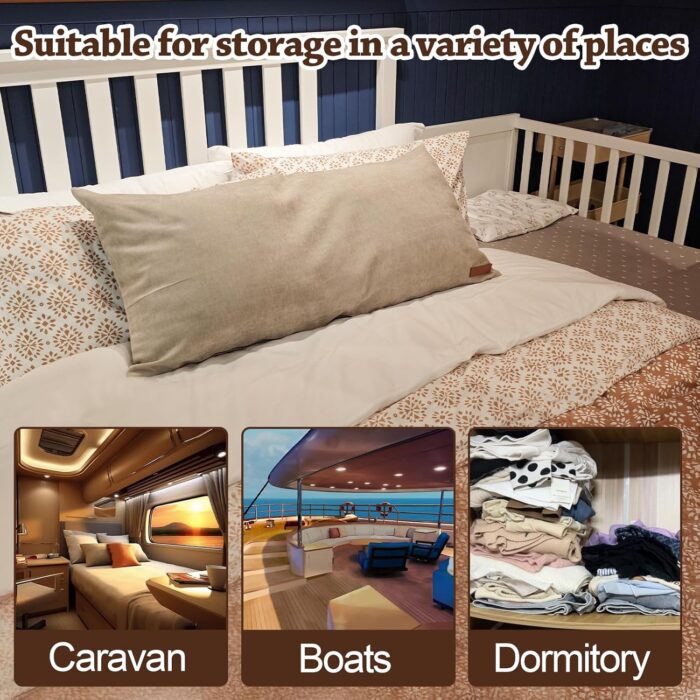 Guxiton-XL Zippered Storage Pillowcase 40" X 20" RV Accessories RV Organization and Storage Small Spaces Essentials Blanket Storage to Maximize Space - Image 6