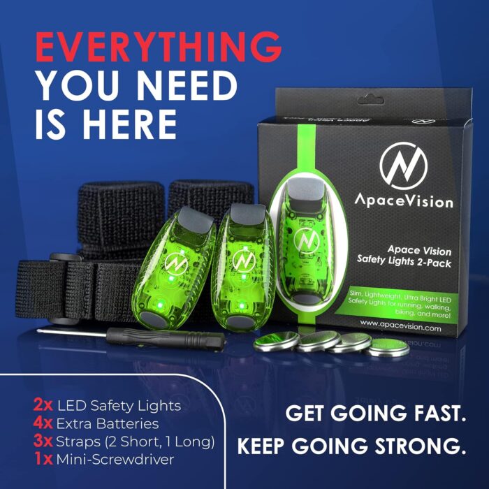 LED Safety Light (2 Pack) - Clip On Strobe/Running Lights for Runners, Dog, Bike, Walking, Boat, Kayak, Stroller and More - High Visibility Accessories for Your Reflective Gear, Bicycle - Image 2