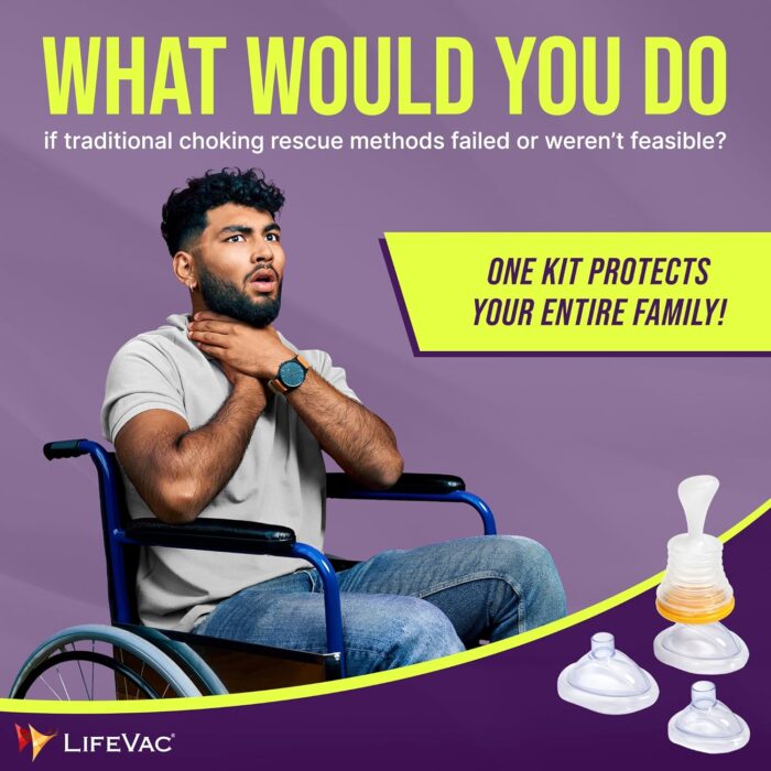 LifeVac Home Kit - Portable Suction Rescue Device, First Aid Kit for Kids and Adults, Portable Airway Suction Device for Children and Adults - Image 4