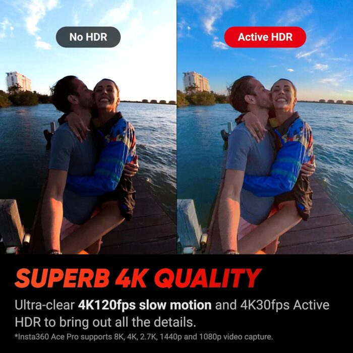 Insta360 Ace Pro - Waterproof Action Camera Co-Engineered with Leica, Flagship 1/1.3" Sensor and AI Noise Reduction for Unbeatable Image Quality, 4K120fps, 2.4" Flip Screen & Advanced AI Features - Image 5