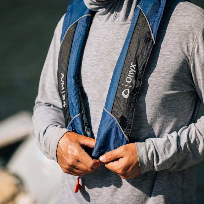 Onyx A/M-24 Automatic/Manual Inflatable Life Jacket, U.S. Coast Guard Approved, Low Profile, Compact Design, Manual Convertible Inflation Option - Image 3