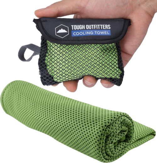 Tough Outdoors Cooling Towel - Cooling Towels for Neck & Face - Ice Wrap & Sweat Rag for Camping Gym Yoga & Sports - Workout Towel for Gym Sweat - Cool Towels for Extreme Heat