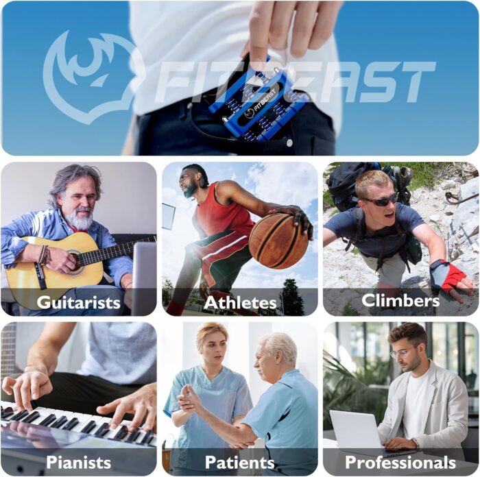 FitBeast Finger Strengthener, Finger Exerciser, Hand Exerciser for Improve Dexterity and Strength in Fingers, Hands, Forearms–Grip Strength Trainer for Musicians, Climbers - Image 6