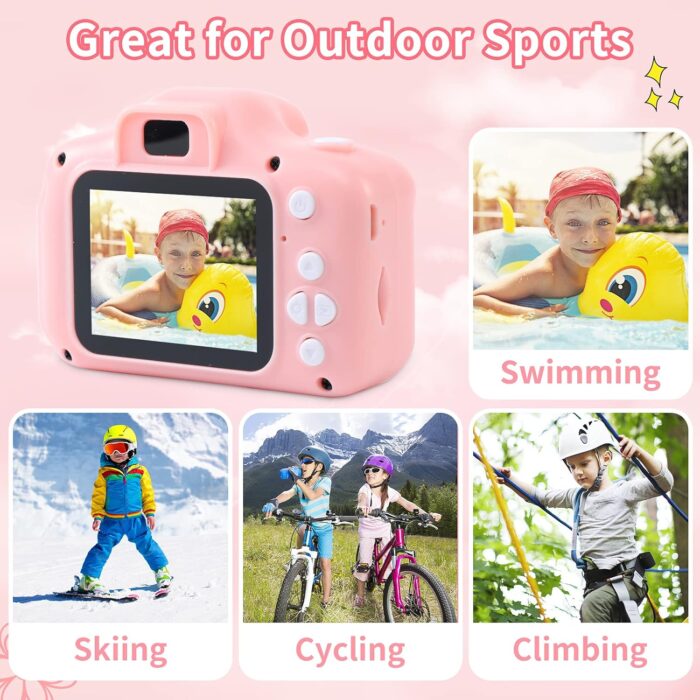 Kids Camera Underwater Waterproof Digital Camera for Kids 2 Inch IPS Screen 1080P HD Kids Video Action Camera for 3 4 5 6 7 8 9 10 Year Old Girls Boys Thanksgiving Christmas Birthday Gift - Image 6