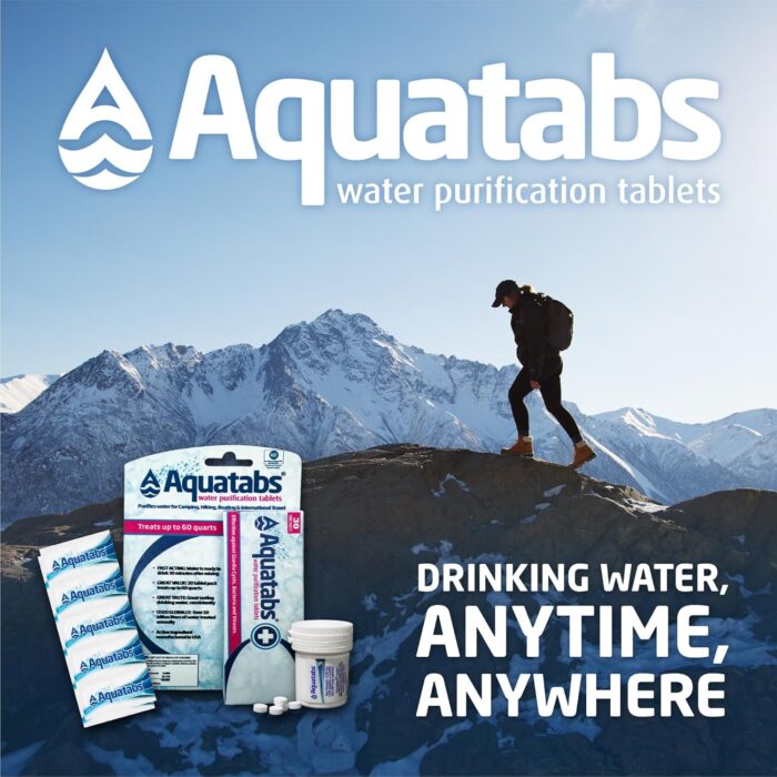 Aquatabs 397mg Water Purification Tablets (100 Pack). Water Filtration System for, Camping, Boating, Emergencies, Survival, RVs, and Marine-Use. Easy to Use Treatment and Disinfection. - Image 6