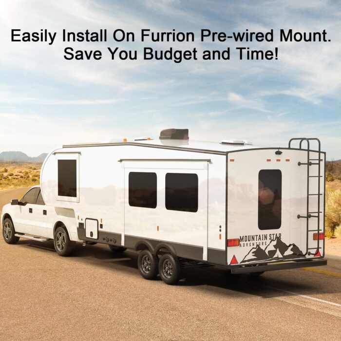 Fookoo HD 1080P Wireless RV Backup Camera System for Furrion Pre-Wired RV Truck Trailer, 7" IPS Monitor & 1 Rear View Camera, IR Night Vision Recording IP69 Waterproof Plug and Play - DW7Y5 - Image 2