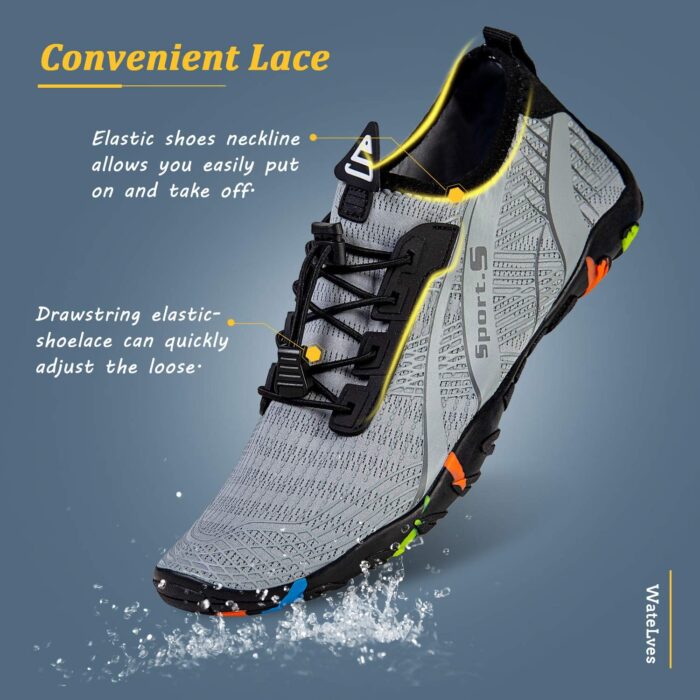 WateLves Water Shoes Mens Womens Beach Swim Shoes Quick-Dry Aqua Socks Pool Shoes for Surf Yoga Water Aerobics - Image 7