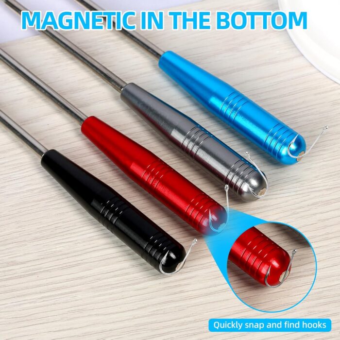 Fish Hook Remover Tool,Fishing Hook Quick Removal Device,Fishing Gear Security Extractor Equipment Kits for Adult,Hook Extractor Accessories Tools with Storage Tube,4Pcs - Image 4