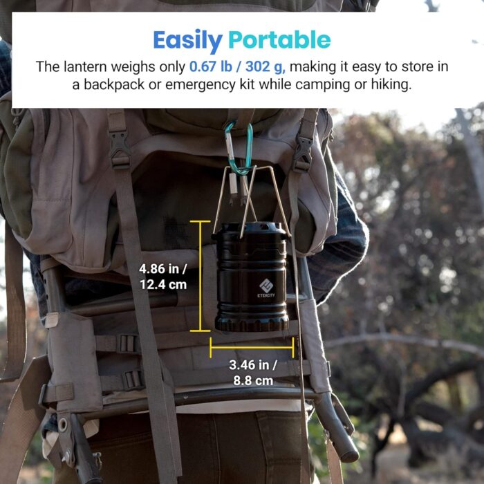 Etekcity Camping Lanterns for Power Outages 4 Pack, Flashlight for Camping Essentials, Emergency Led Battery Operated Lights, Survival Kit and Gear for Hurricane, Black - Image 3