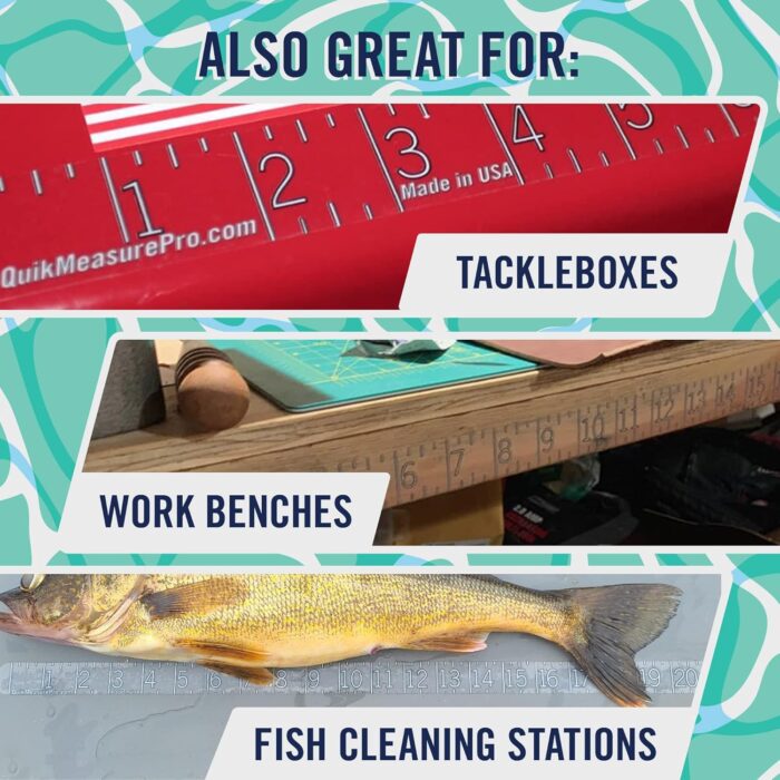 36" Fish Measuring Ruler Sticker | Waterproof Transparent Decal Tape | Made in USA | Bold and Easy Read Markings | Boat, Kayak, Net, Cooler Compatible | UV-Resistant Adhesive | Easy Application - Image 6