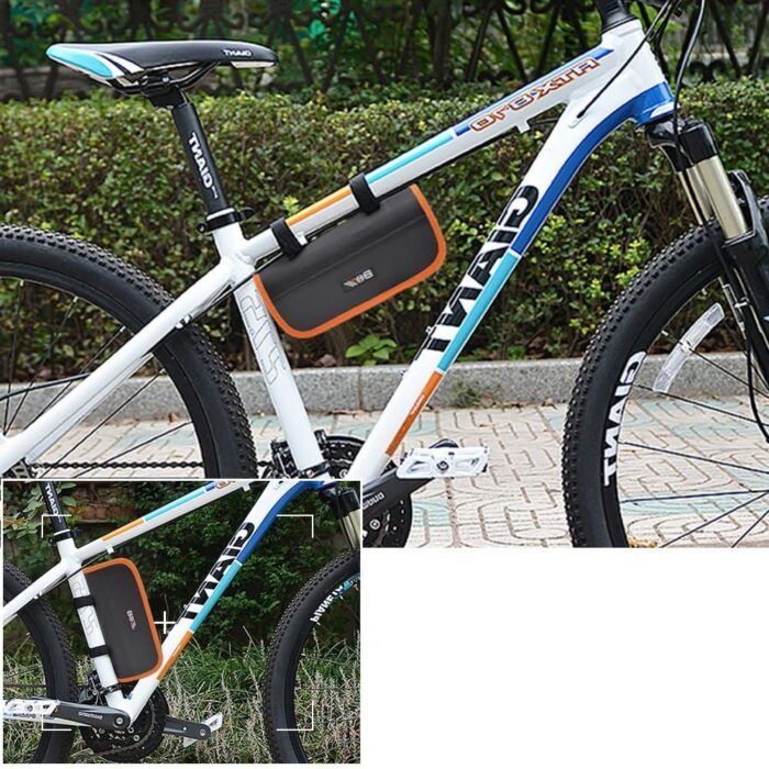 Bicycle Repair Bag With Tire Pump, Portable Tool Kit for Camping Travel - Patches, Inflator, Maintenance Essentials All in One Safety Kit - Image 7