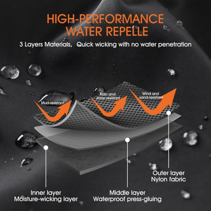 Waterproof Adjustable Leg Gaiters for Men and Women Snow Boot Gaiters for Hiking in Hunting Sand and Mud Mountain Climbing or Snowshoeing - Image 3