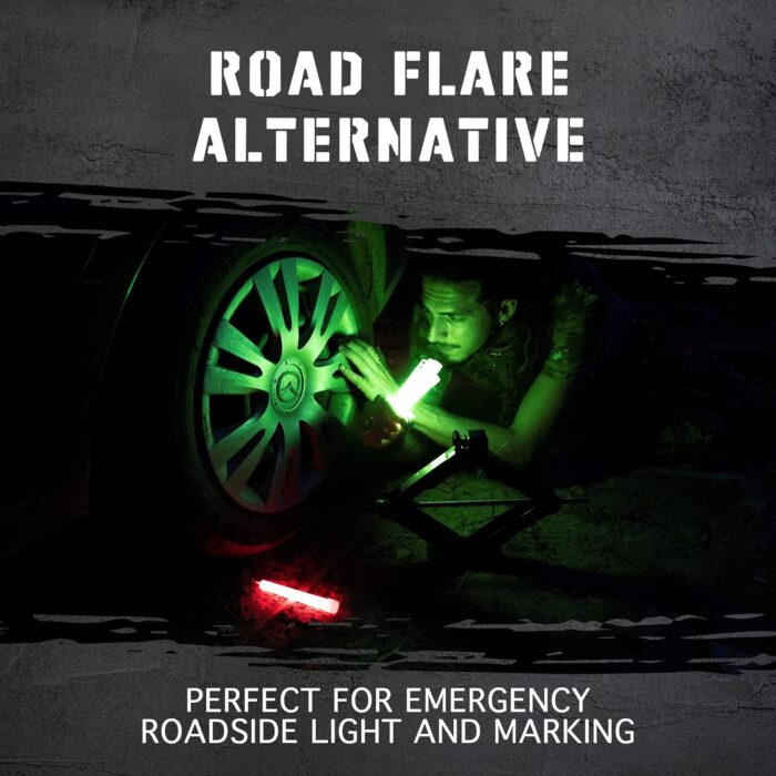 Emergency Glow Sticks with 12 Hours Duration, Individually Wrapped Industrial Grade Glowsticks for Survival Gear, Camping Lights, Power Outages and Military Use - Image 7