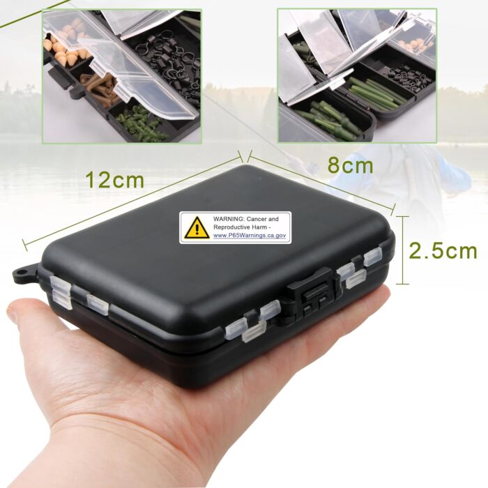 230pcs Carp Fishing Tackle Box Kit Carp Fishing Rigs Making Accessories Carp Swivel Snaps Helicopter Rigs Safety Lead Clips Rubber Sleeves Carp Fishing Terminal Tackle - Image 6