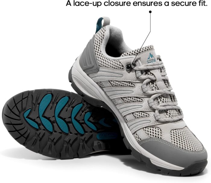 NORTIV 8 Women's Hiking Shoes Lightweight Breathable Mesh Walking Sneakers Outdoor Work Shoes - Image 3