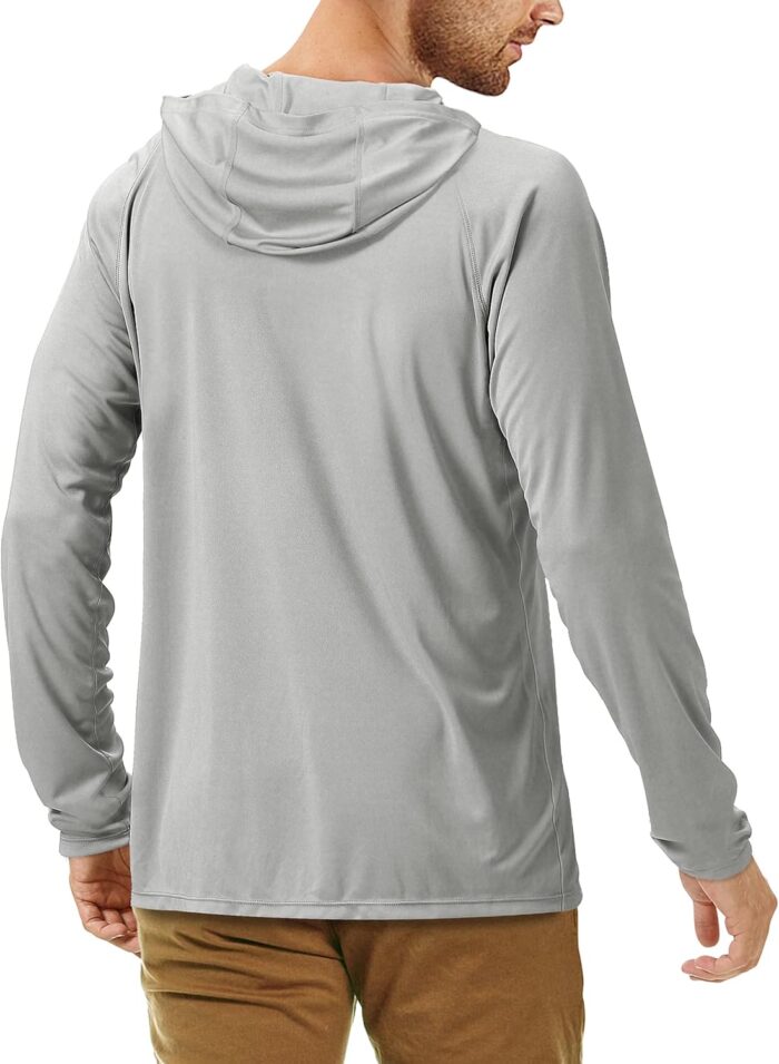 Roadbox UPF 50+ Fishing Shirts for Men, Long Sleeve UV Sun Protection Hoodie, Outdoor Hiking Running Swimming Rash Guard - Image 3