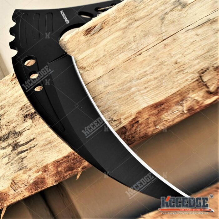 KCCEDGE BEST CUTLERY SOURCE Tactical Survival Knife - 12" Scythe Fixed Blade Full Tang Camping Accessory - Survival Kit and Tactical Gear 80015 - Image 4