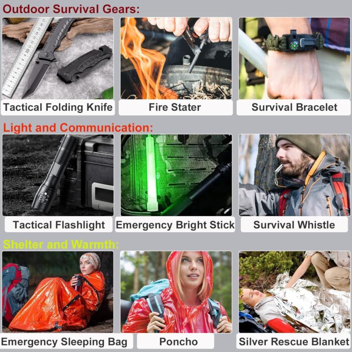 [Upgrade] Survival First Aid Kit Outdoor Molle System with Tactical Gear Set Trauma Kit for Camper Travel Hunting Hiking and Adventures - Image 7