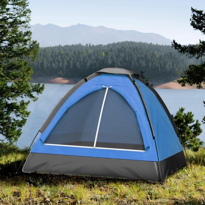 2 Person Camping Tent with Rain Fly and Carrying Bag - Image 7