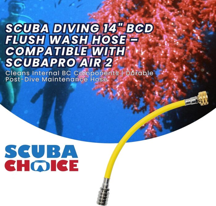 Scuba Choice Scuba Diving 14" BCD BC Flush Wash Hose for Air 2 - Image 2