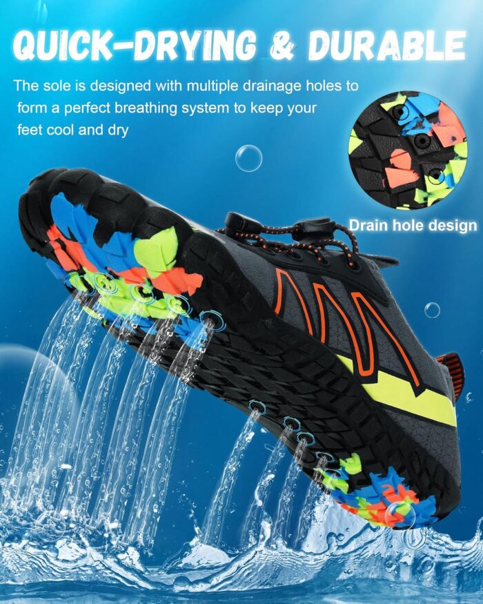 Hike Barefoot Shoes Women Men,Wide Toe Water Shoes 2025 New Breathable Grounded Footwear Non-Slip Fashion Hiking Shoe for Walking Swim Pool Beach Outdoor Water Sports - Image 5