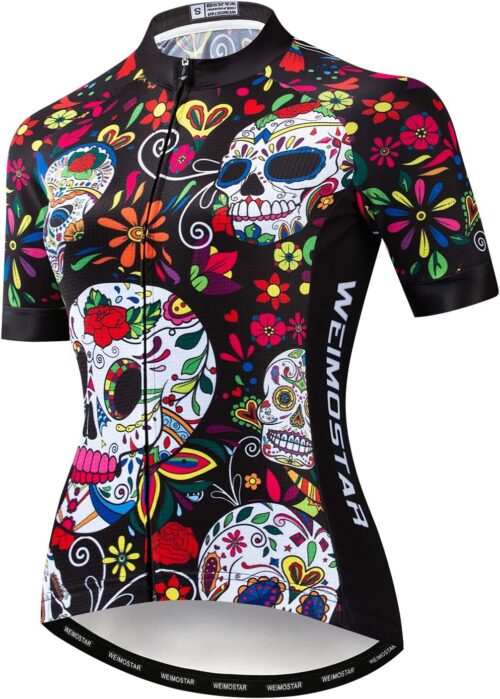 JPOJPO Womens Cycling Jersey,Bike Shirt Quick-Dry Breathable Reflective S-2XL Tops