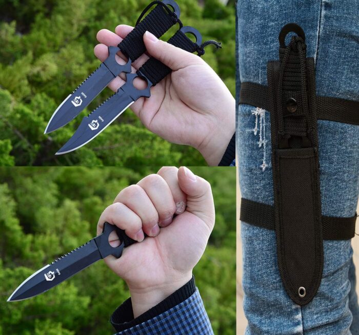 GASHER Scuba Diving Knife with Leg Straps & Sheath, Razor Sharp - Lightweight Diving Equipment for Spearfishing, Snorkeling, Hunting, Rescue & Water Sports - Image 5