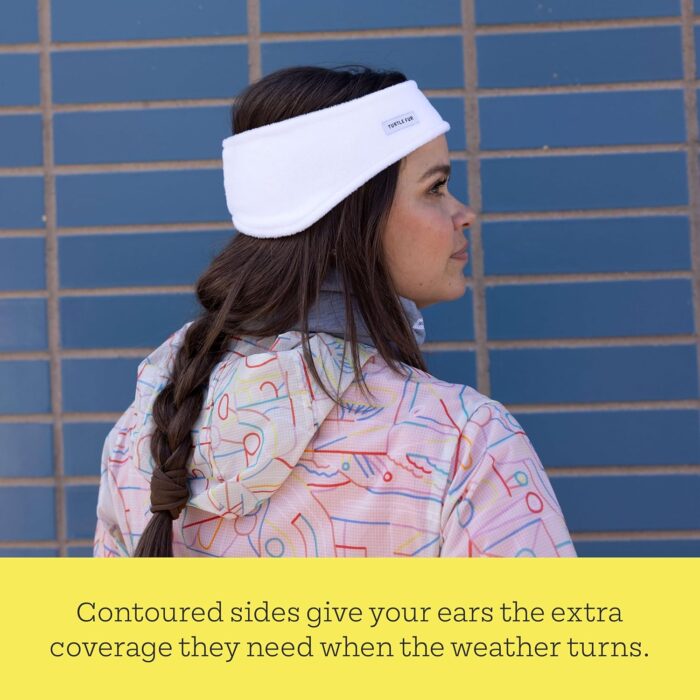 Turtle Fur Double-Layer Bang Band, Chelonia 150 Fleece Headband,White,One Size - Image 3