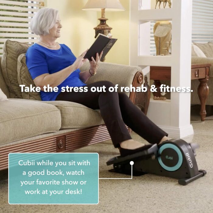Cubii JR1, Under Desk Elliptical, Under Desk Bike Pedal Exerciser, Seated Elliptical, Work from Home Fitness, Mini Elliptical Machines for Home Use, Cubii Exerciser for Seniors, Desk Exercise - Image 6