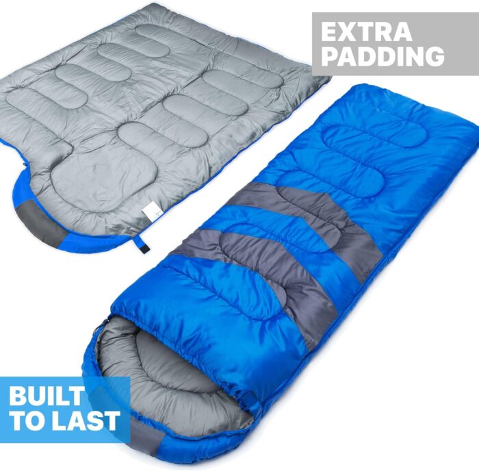 MalloMe Sleeping Bags for Adults Cold Weather & Warm - Backpacking Camping Sleeping Bag for Kids 10-12, Girls, Boys - Lightweight Compact Camping Essentials Gear Accessories Hiking Sleep Must Haves - Image 3
