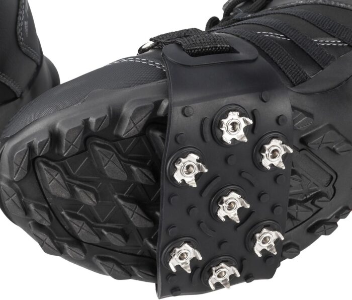Crampon Traction Cleats Anti-Skid Traction Grips Crampons Spikes 7 Point Cleats for Footwear for Walking, Jogging, Hiking, Mountaineering Ice Snow Grips - Image 8