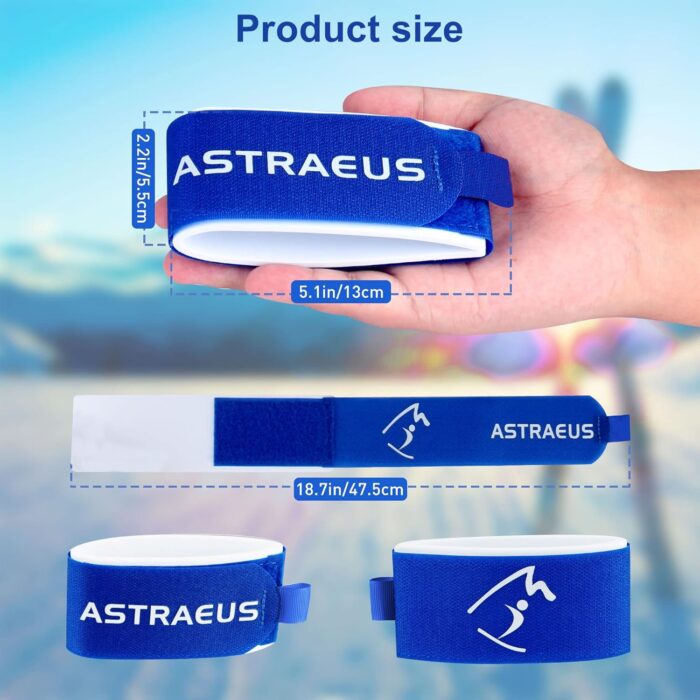 ASTRAEUS 6 Pack Ski Fastener Straps Adjustable Ski Wraps Ties– Multi-Use Gear Organizer - Image 2