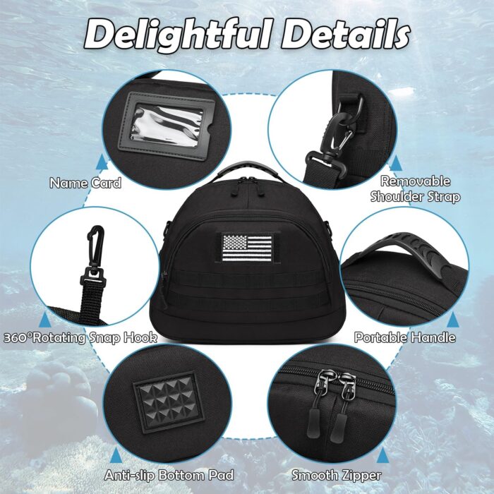 Scuba Regulator Bag - Tactical Style Diving Regulator Protective Bags Protecting and Storage Diving Gear with Adjustable Shoulder Strap - Image 4
