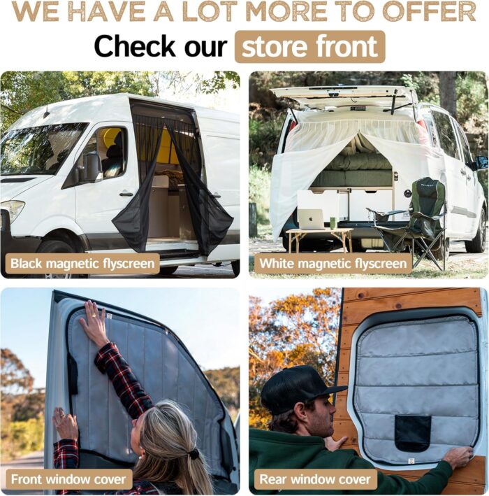 Living in a Bubble Magnetic Bug Screen for Front Doors (Pair), Universal Size for Sprinter, Metris, Ford Transit, and Other Vans & Cars - Car Living Essentials & Van Life Accessories - Image 9