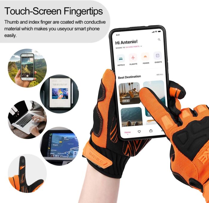 INBIKE Mountain Bike Gloves for Men Knuckle Guard Padded Men's Cycling Gloves Breathable for MTB Motocross Racing Dirtbike - Image 5