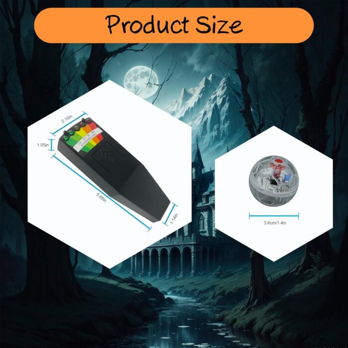 Ghost Hunting Equipment Kit, Include 1 pc Emf Meter and 4 pcs Motion Light up Cat Balls, Paranormal Equipment，Home and Office EMF Detection - Image 2
