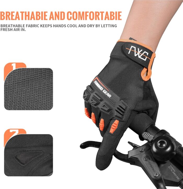 Cycling Gloves for Men/Women-Full Finger Bicycle Gloves Anti-Slip Shock Absorbing Padded MTB/Road Biking Gloves - Image 7