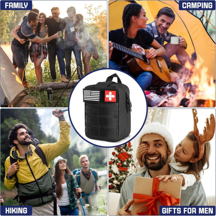 Survival Kits, 149Pcs Survival Gear First Aid Kit IFAK with Molle System Essential Camping Gear Emergency Medical Supplies for Car Fishing Hunting Outdoor Adventure, Camping Essentials - Image 7