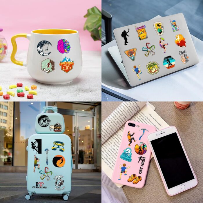 96PCS Rock Climbing Temporary Tattoos Birthday Party Decorations Favors Supplies Decor Outdoor Extreme Sports Mountain Climb Tattoo Gifts Stickers For Climbers Kids Boys Girls School Prizes Carnival - Image 7