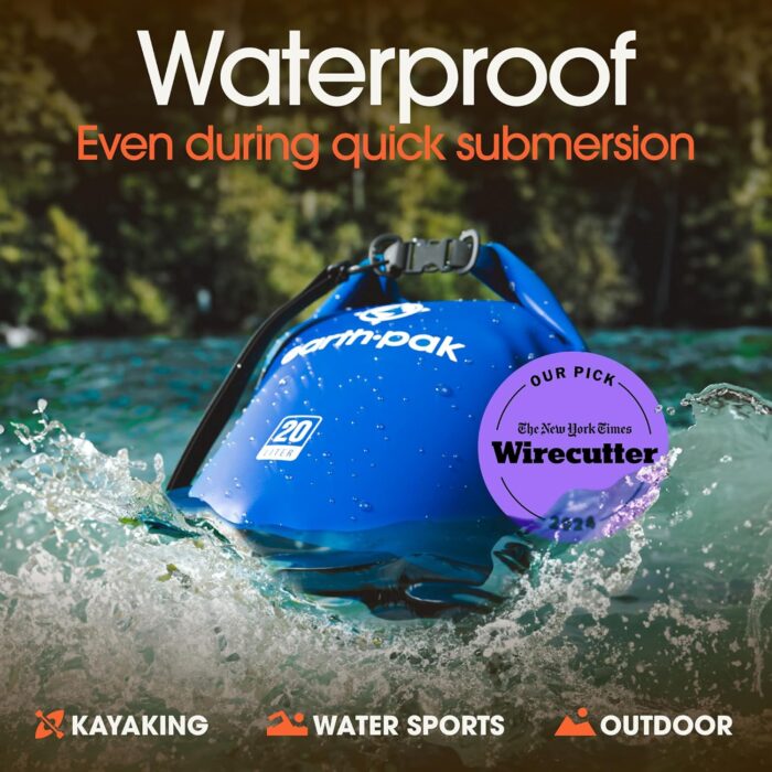Earth Pak Waterproof Dry Bag - Roll Top Waterproof Backpack Sack Keeps Gear Dry for Kayak with Waterproof Phone Case - Image 3